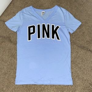 light purple short sleeve shirt from pink